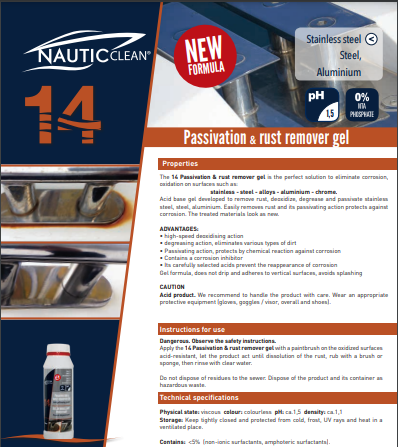 14 PASSIVATION AND RUST REMOVER GEL 500 ML - Image 2