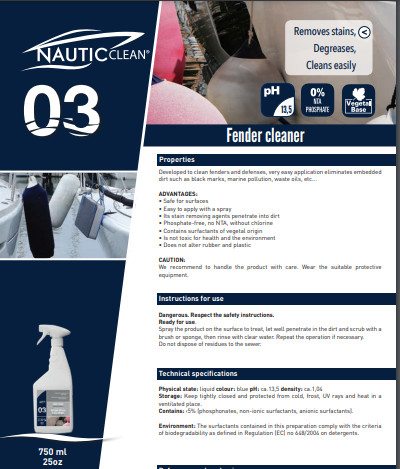 03 FEADER CLEANER HULLS 750ML - Image 2